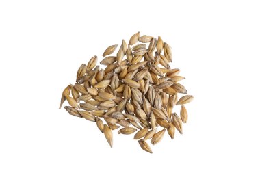 Beyaz arka planda arpa taneleri