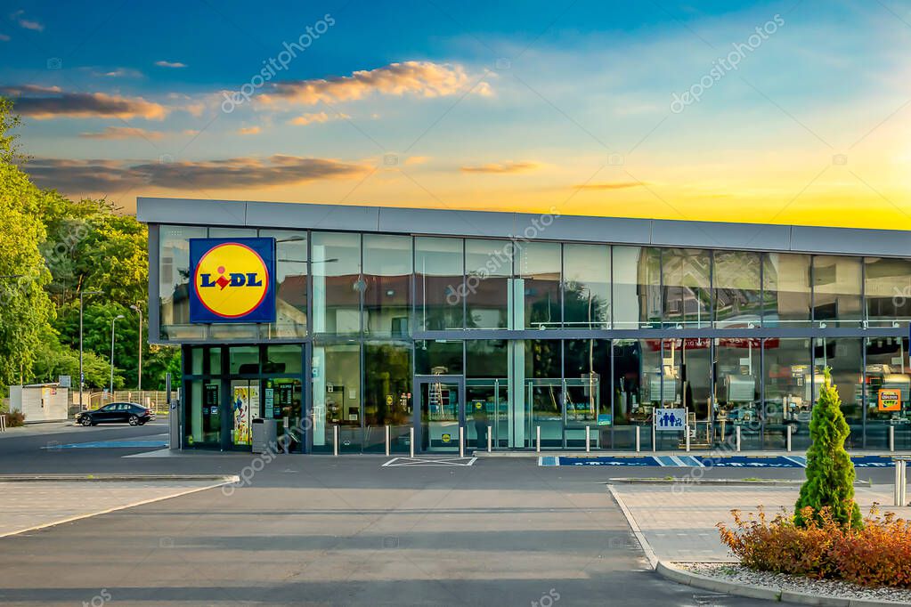 Miedzyzdroje, Poland -05.08.2024 - Lidl store in Miedzyzdroje