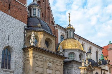 Krakow, Polonya - 08 Eylül 2024 Krakow 'daki Wawel Kraliyet Kalesi
