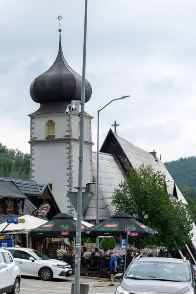 stock image Karpacz, Poland - August 08, 2024 - People walking the streets of Karpacz