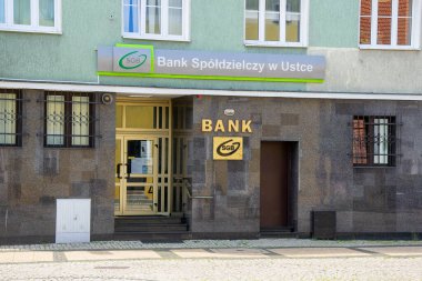 Ustka, Polonya - 25 Haziran 2024 - Ustka Kooperatif Bankası
