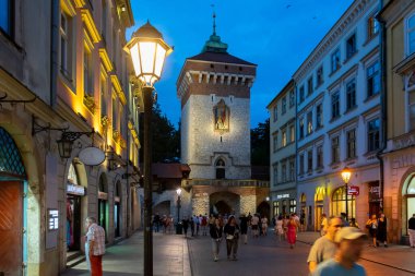 Krakow, Polonya - 09 Eylül 2024 - Krakow 'da tarihi sokaklar