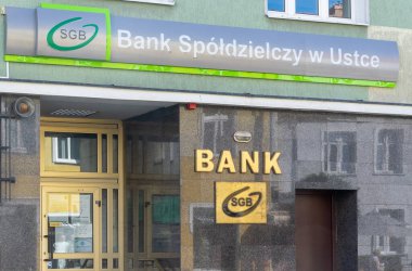 Ustka, Polonya - 24 Haziran 2024 - Ustka Kooperatif Bankası