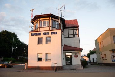 Ustka, Poland - June 25, 2024 - Ustka Harbour Master's Office clipart