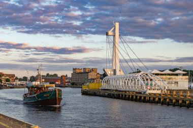 Ustka, Polonya - 25 Haziran 2024 - Ustka yolcu gemisi