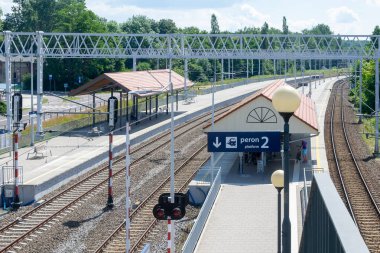 Ustka, Polonya - 26 Haziran 2024 - Ustka Tren İstasyonu