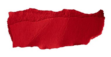 Beyaz izole bir arkaplanda kırmızı kağıt