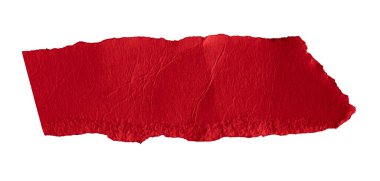 Beyaz izole bir arkaplanda kırmızı kağıt
