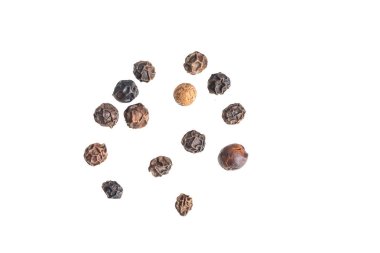 beyaz zemin üzerine karabiber