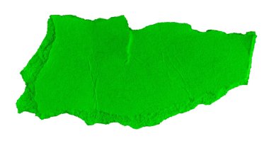 İzole edilmiş beyaz arkaplan üzerine yeşil kağıt