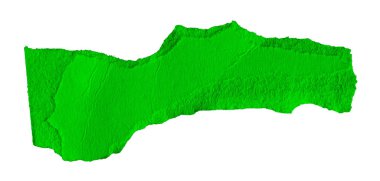 İzole edilmiş beyaz arkaplan üzerine yeşil kağıt
