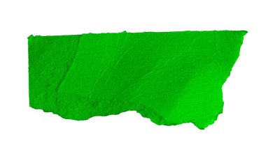 İzole edilmiş beyaz arkaplan üzerine yeşil kağıt