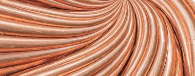 Görünür detaylara sahip bakır kablolar. arkaplan veya doku