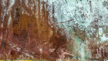 Eski bakır yaprağın dokusu