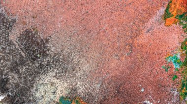 Eski bakır yaprağın dokusu