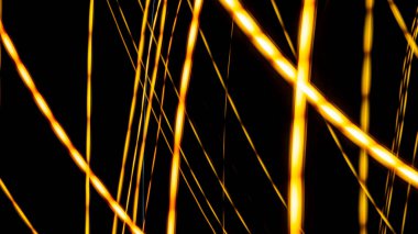 Siyah arkaplanda sarı ışık çizgileri