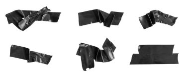 black tape on a white isolated background