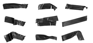 black tape on a white isolated background
