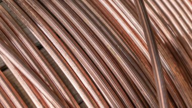 Görünür detaylara sahip bakır kablolar. arkaplan veya doku