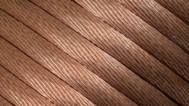 Görünür detaylara sahip bakır kablolar. arkaplan veya doku