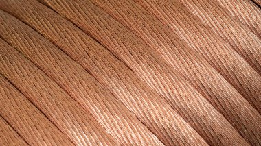 Görünür detaylara sahip bakır kablolar. arkaplan veya doku