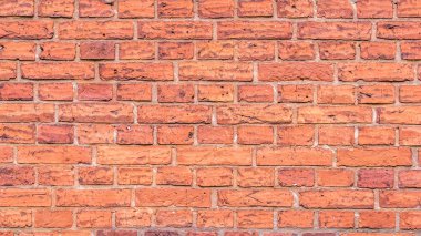 Görünür desenli kırmızı tuğla duvar