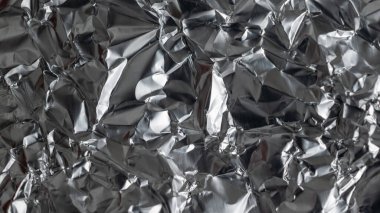Buruşmuş alüminyum folyo dokusu. arkaplan