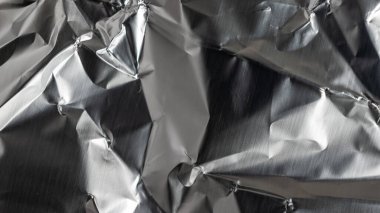 Buruşmuş alüminyum folyo dokusu. arkaplan