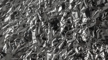 Buruşmuş alüminyum folyo dokusu. arkaplan