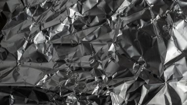 Buruşmuş alüminyum folyo dokusu. arkaplan