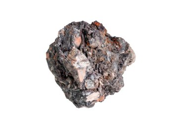 Beyaz izole zemin üzerinde volkanik kaya