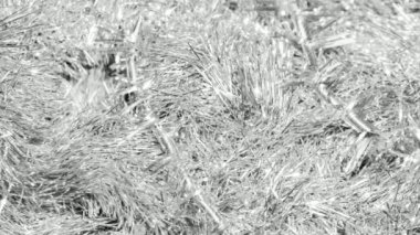 silver Christmas tree chain. background or texture