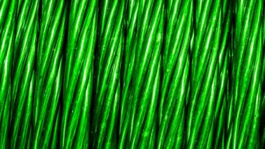 yeşil alüminyum elektrik kablosu. Arka plan veya doku
