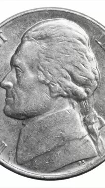 Beyaz arka planda Amerikan paraları