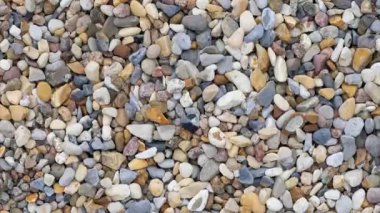 Görünür detayları olan küçük renkli çakıl taşları. arkaplan veya doku