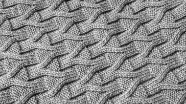 İlginç desenli gri pamuk kumaş.