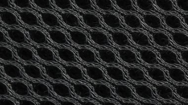 Siyah pamuklu kumaş. Görünür detaylar için ağ desenli. arkaplan