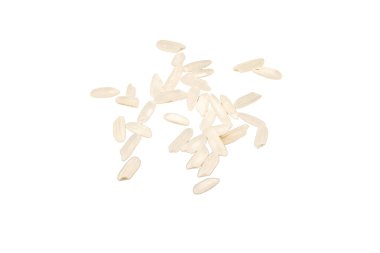 İzole edilmiş arka planda beyaz pirinç