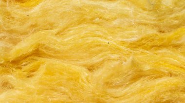 Görünür desenli sarı mineral yünü.