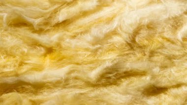 Görünür desenli sarı mineral yünü.