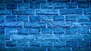 Mavi tuğla ve görünür detaylar. arkaplan veya doku