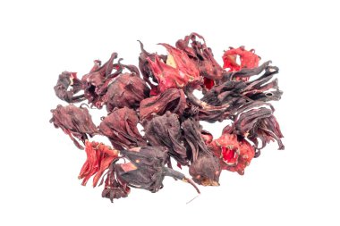 Karkade 'yi hazırlamak için kurutulmuş amber çiçekleri