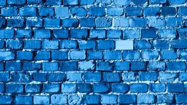 Görünür desenli mavi bir tuğla. arkaplan