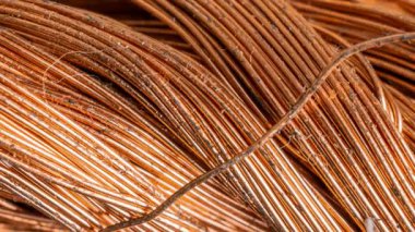 Görünür detaylara sahip bakır kablolar. arkaplan veya doku
