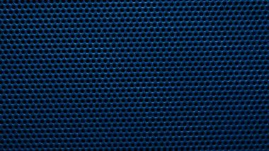 Mavi metal bir şebekeye yakın çekim. doku veya arkaplan