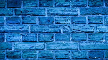 Mavi tuğla ve görünür detaylar. arkaplan veya doku