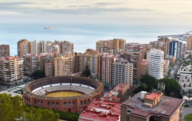 Malaga Bullring, Mirador de Gibralfaro 'dan manzara, Spai