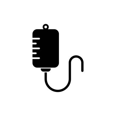 Serum Torbası Tıbbi Simge Vektör Logo Şablonu