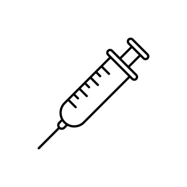 Şırınga Tıbbi Simge Vektör Şablonu