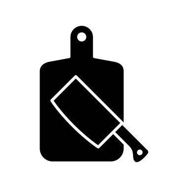 Kesme Tahtası Simgesi Vektör Tasarımı İllüstrasyonu